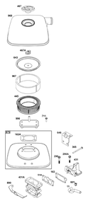 Air Cleaner Group Diagram and Parts List for 543477-3324-H7 400000 - 699999 Briggs and Stratton Engine